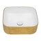 Ruvati 15 x 15 inch Bathroom Vessel Sink Gold Decorative Art Above Vanity Counter White Ceramic RVB1414WG - alternate 1